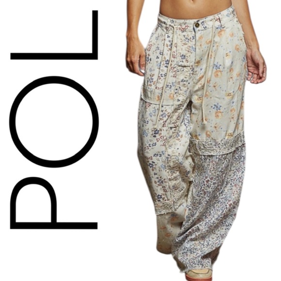 POL Pants - P004: POL NEW DENIM PANTS FLORAL MULTI (R2H)